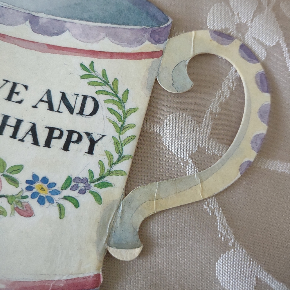 1998 Catriona Stewart Made In England 6 Coasters Cup shape Inspiring Words - Picture 7 of 7